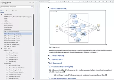 Exemple de documentation d'architecture générée